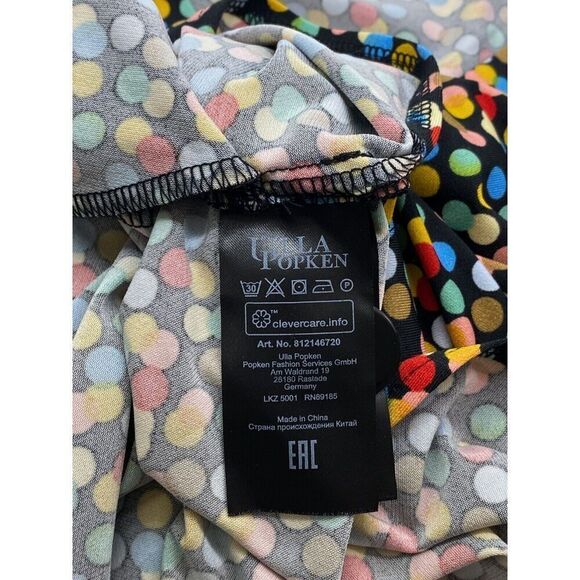 Ulla Popken Matte Jersey 1-Button V-Neck Jacket Cardigan Polka Dot Size US 20/22 - Picture 8 of 11